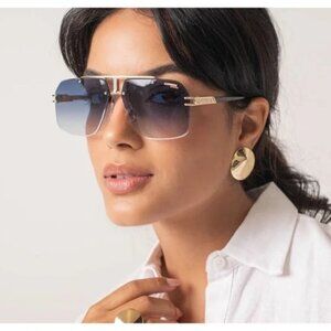 NEW CARRERA 1055/S J5G08 PILOTE GOLD/BLUE UNISEX SUNGLASSES CARRERA